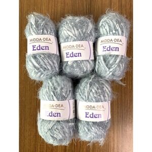 Lot Of New 5 Skeins Yarn Moda Dea Eden Serpent Color‎ 5341 Lot #244 Crochet Knit